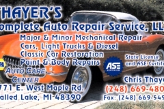 Thayer's Complete Auto Repair Service LLC