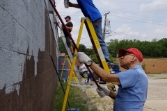 Cal and Ben working on East side 1